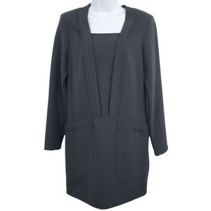 COLORBLOCK WOMENS SIZE MEDIUM LONG SLEEVE BLACK DRESS